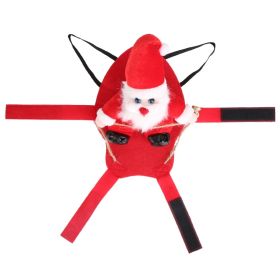 S-M-L-XL Options -- 1Pc Pet Christmas Costumes Red Winter Coat For Dog Riding Santa Claus With Bell Clothes New Year Outfit Cosplay Costumes Party Dre (Option: XL)