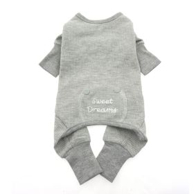 Sweet Dreams Thermal Dog Pajamas (Color: Blue Gingham: Alloy Gray, Color: Raspberry Sorbet: X-Small)