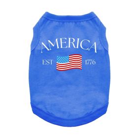 America Dog Shirt (Color: Blue Gingham: Blue, Color: Raspberry Sorbet: X-Small)
