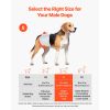 Disposable Male Dog Diapers, Super Absorbent Male Dog Wraps, 360 ° Leak-Proof Belly Bands with Wetness Indicator for Doggies in Heat, Training