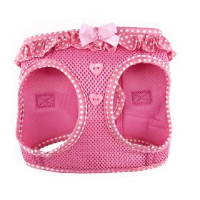 American River Choke Free Dog Harness Polka Dot Collection (Color: Blue Gingham: Pink Polka Dot, Color: Raspberry Sorbet: X-Large)