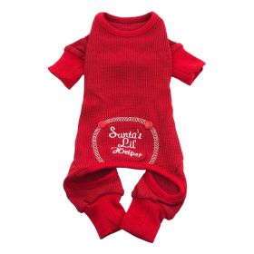 Christmas Dog Pajama (Color: Blue Gingham: Santa's Lil' Helper, Color: Raspberry Sorbet: 2X-Large)