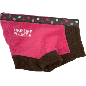 Highline Fleece Dog Coat (Color: Blue Gingham: Pink and Brown with Polka Dots, Color: Raspberry Sorbet: Size 28)