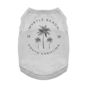 Myrtle Beach, SC Dog Shirt (Color: Blue Gingham: Gray, Color: Raspberry Sorbet: 2X-Large)