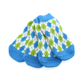 Non-Skid Dog Socks (Color: Blue Gingham: Blue and Green Argyle, Color: Raspberry Sorbet: X-Large)