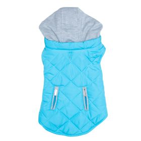 Weekender Dog Sweatshirt Hoodie (Color: Blue Gingham: Light Blue, Color: Raspberry Sorbet: X-Large)
