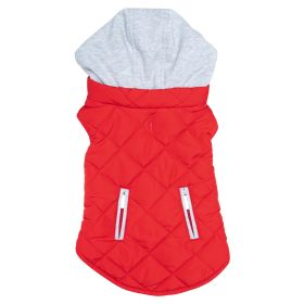 Weekender Dog Sweatshirt Hoodie (Color: Blue Gingham: Red, Color: Raspberry Sorbet: X-Large)