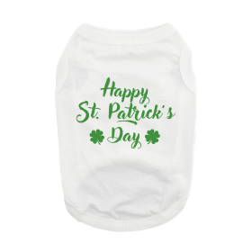 Happy St. Patrick's Day Dog Shirt (Color: Blue Gingham: White, Color: Raspberry Sorbet: X-Small)
