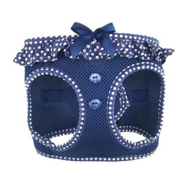 American River Choke Free Dog Harness Polka Dot Collection (Color: Blue Gingham: Navy Polka Dot, Color: Raspberry Sorbet: large)