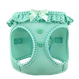 American River Choke Free Dog Harness Polka Dot Collection (Color: Blue Gingham: Teal Polka Dot, Color: Raspberry Sorbet: large)