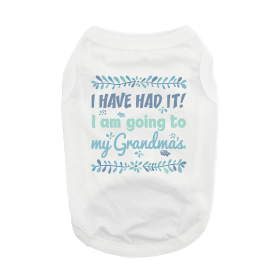 Going To Grandma's Dog Shirt (Color: Blue Gingham: White, Color: Raspberry Sorbet: large)