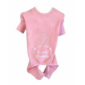 Sweet Dreams Thermal Dog Pajamas (Color: Blue Gingham: Pink, Color: Raspberry Sorbet: large)