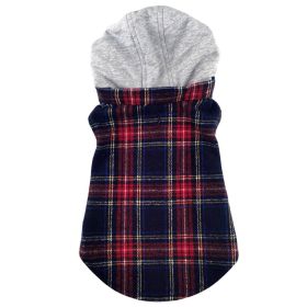 Weekender Dog Sweatshirt Hoodie (Color: Blue Gingham: Red & Black Plaid Flannel, Color: Raspberry Sorbet: large)