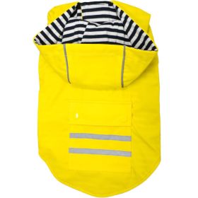 Slicker Raincoat with Striped Lining (Color: Blue Gingham: Yellow, Color: Raspberry Sorbet: small)