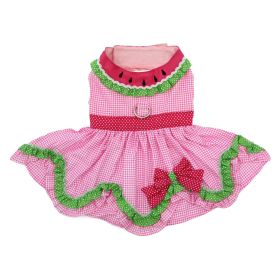Watermelon Dog Harness Dress by Doggie Design (Color: Raspberry Sorbet: small)
