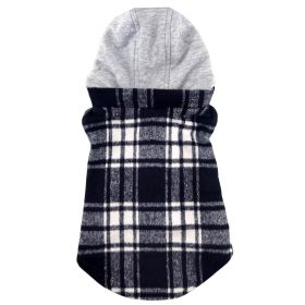 Weekender Dog Sweatshirt Hoodie (Color: Blue Gingham: Black & White Plaid Flannel, Color: Raspberry Sorbet: small)