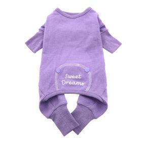 Sweet Dreams Thermal Dog Pajamas (Color: Blue Gingham: Lilac, Color: Raspberry Sorbet: X-Small)