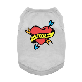Mom Tattoo Dog Shirt (Color: Blue Gingham: Glacier Gray, Color: Raspberry Sorbet: X-Small)