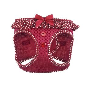 American River Choke Free Dog Harness Polka Dot Collection (Color: Blue Gingham: Wine Polka Dot, Color: Raspberry Sorbet: medium)