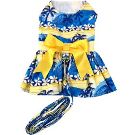Catching Waves Dog Dress with Matching Leash (Color: Raspberry Sorbet: medium)