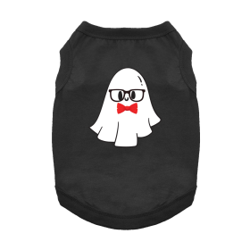 Nerdy Ghost Dog Shirt (Color: Blue Gingham: Jet Black, Color: Raspberry Sorbet: medium)
