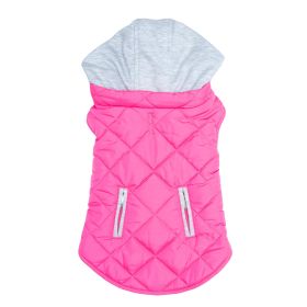 Weekender Dog Sweatshirt Hoodie (Color: Blue Gingham: Pink, Color: Raspberry Sorbet: medium)