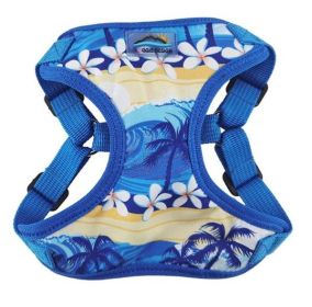 Wrap and Snap Choke Free Dog Harness by Doggie Design (Color: Blue Gingham: Catching Waves, Color: Raspberry Sorbet: medium)