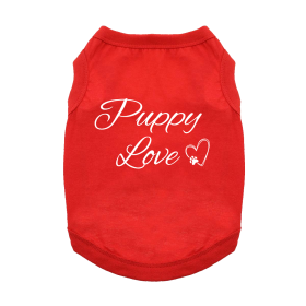 Puppy Love Dog Shirt (Color: Blue Gingham: Flame Scarlet Red, Color: Raspberry Sorbet: X-Small)