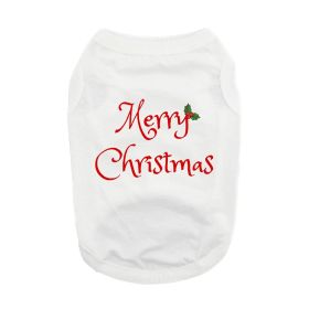 Merry Christmas Dog Shirt (Color: Blue Gingham: White, Color: Raspberry Sorbet: X-Small)