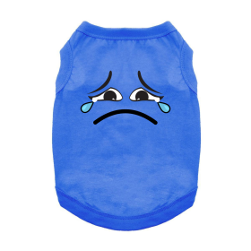 Sad Face Dog Shirt (Color: Blue Gingham: Nautical Blue, Color: Raspberry Sorbet: X-Small)