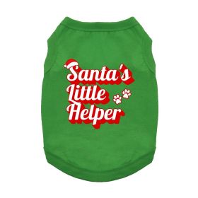 Santa's Little Helper Dog Shirt (Color: Blue Gingham: Green, Color: Raspberry Sorbet: X-Small)
